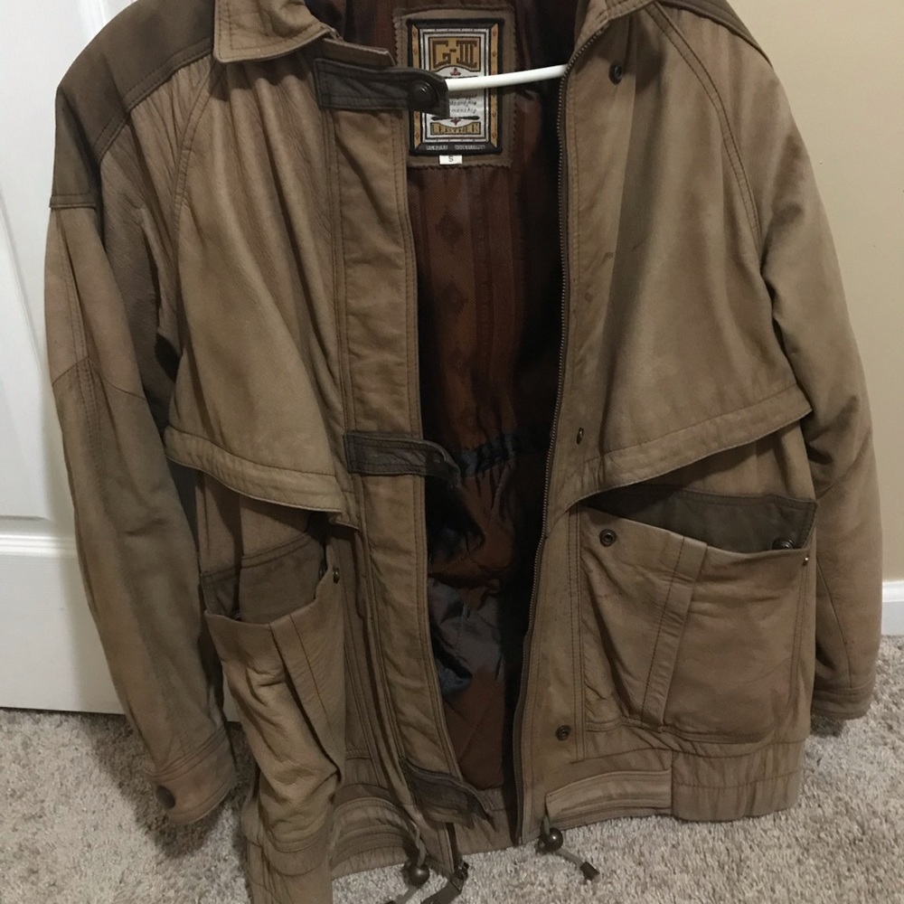 Global identity leather jacket